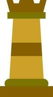 Chess king icon in brown and yellow color. vector