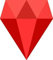 rojo diamante icono o símbolo. vector