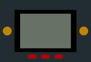 Graphic tablet in flat style. vector