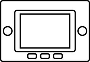 Graphic tablet in flat style. vector