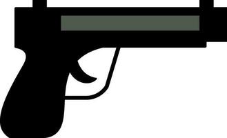 elegante negro y gris pistola. vector