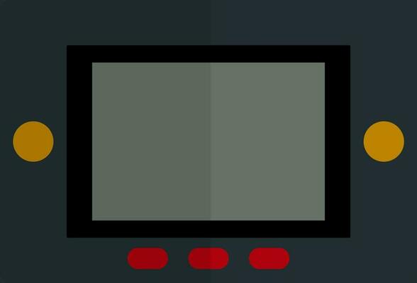Graphic tablet in flat style.