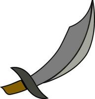 Sword in gray color. vector