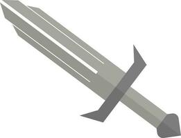 Sword in gray and white color. vector