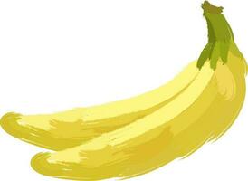 Brush stroke illustration of banana. vector