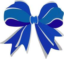 Isolated illustration of bow in blue color. vector