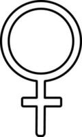 Female gender sign or symbol. vector