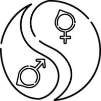 Male and Female Gender symbols. vector