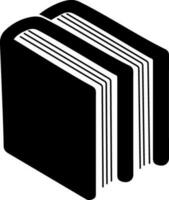 Pair of books in black colour. vector