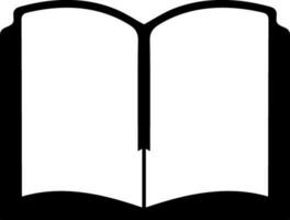 Flat illustration of an open book. vector