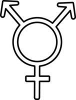 Transgender sign or symbol. vector