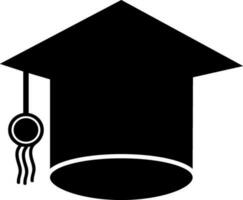 Flat illustration of a mortarboard. vector