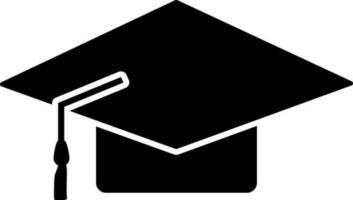 Flat illustration of a mortarboard. vector