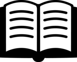 Flat illustration of an open book. vector