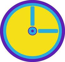 Wall clock in flat style. vector