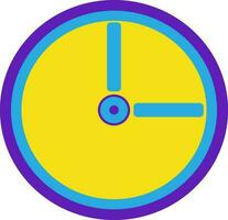 Wall clock in flat style. vector