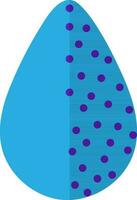 Flat style lucky egg in blue color. vector