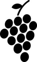 manojo de uvas icono en negro color. vector