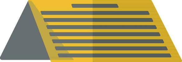 Yellow and grey calendar in flat style. vector