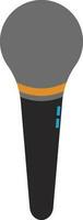 Grey and orange microphone. vector