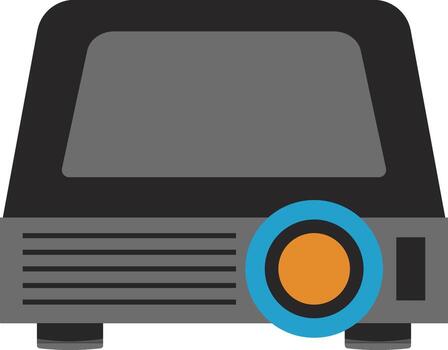 plano estilo proyector en gris color. vector