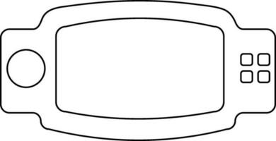 Video game in black line art. vector
