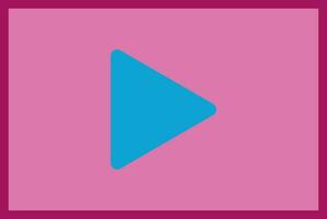 Video player in pink and blue color. vector
