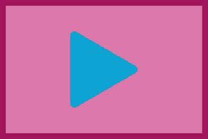 Video player in pink and blue color. vector