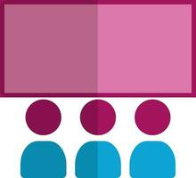 Pink and blue cinema hall. vector