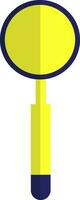 Yellow magnifying glass. vector