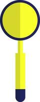 Yellow magnifying glass. vector