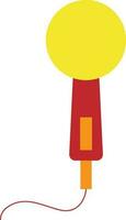 Microphone in yellow and red color. vector