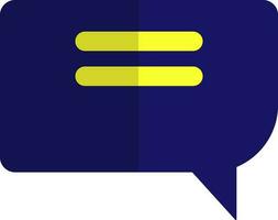 Blank chatting box in blue color. vector