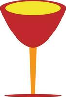 Cocktail glass in red and orange color. vector