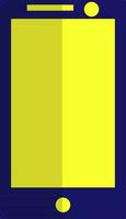 Smartphone in yellow and blue color. vector