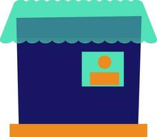 Store in flat style. vector