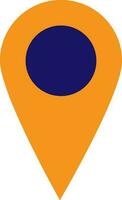 Blue and orange map pointer. vector