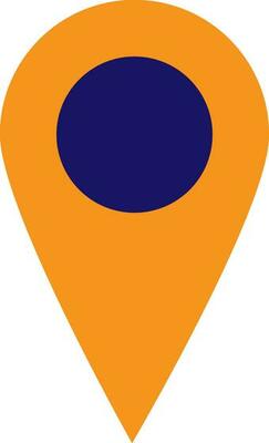 Blue and orange map pointer.