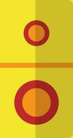 Yellow and red speaker in flat style. vector