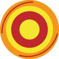 Vinyl record in orange, red and yellow color. vector