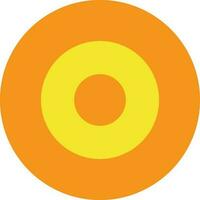 CD in orange and yellow color. vector