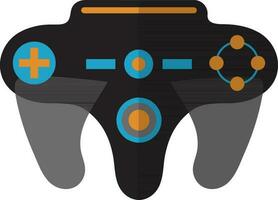 Grey and blue joystick in flat style. vector