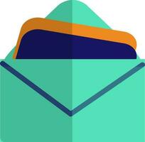 Open envelope with latters. vector
