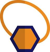 Blue and orange ring icon. vector