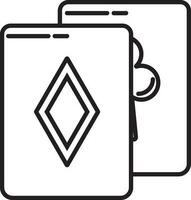 Flat style playing cards icon. vector