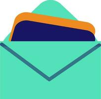 Open envelope with latters. vector