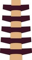 Illustration of spine icon of body part. vector
