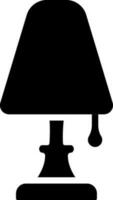 Flat style black lamp on white background. vector