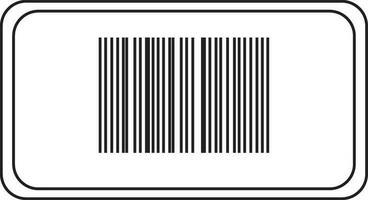 Illustration of a barcode in black line art. vector