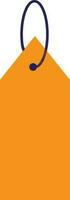 Yellow and blue tag in flat style. vector
